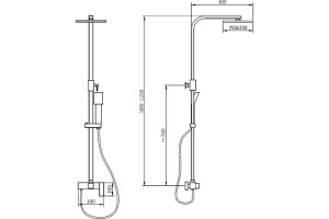 Душевая стойка Abber Daheim хром (AF8220) - 3