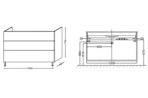 Тумба под раковину Jacob Delafon  80 см (EB2091-R1-N18) - 2