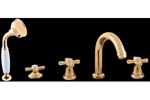 Смеситель на борт ванны Rav Slezak Morava золото