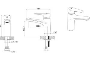 Смеситель Bravat Arden F1351385CP-RUS для раковины - 2