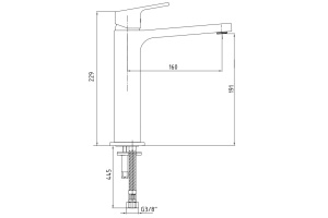 Смеситель для раковины E.C.A. Tiera 102188003C1EX черный матовый - 2