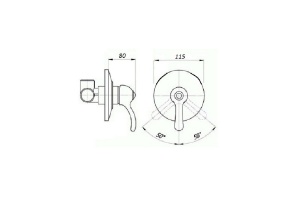 Смеситель для душа Magliezza Collana золото (50132-do) - 2