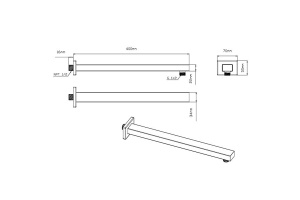 Верхний душ с держателем Vincea 31 брашированное золото - 3