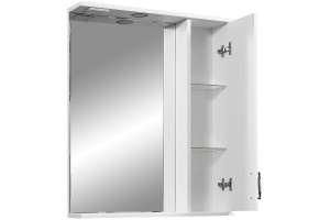 Зеркало-шкаф Stella Polar Кармела 65 R с подсветкой белый  - 2