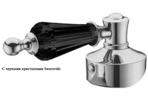 Смеситель для раковины Boheme Tradizionale хром с черным кристаллом Swarovski - 2