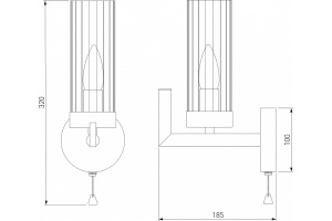 Бра Eurosvet Arganie 60133/1 латунь - 2