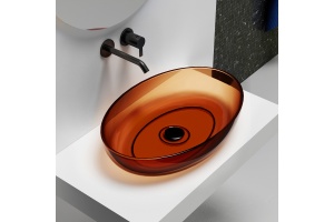 Раковина накладная ABBER Kristall 60 коричневая (AT2801Opal)