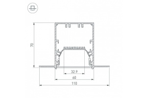 Коннектор X-образный Arlight SL-Linia55-Fantom 030134 - 3