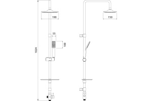 Душевая стойка Lemark  (LM8804C) - 2