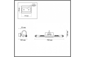 Подсветка для картин Odeon Light Walli Dega 4916/12WL - 2