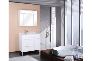 Зеркало-шкаф Onika Сигма 90 с подсветкой, белый (209014) - 3