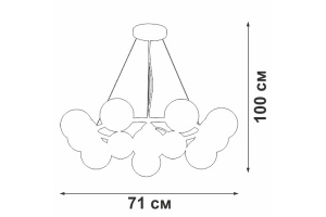 Подвесная люстра Vitaluce V48410 V48410-8/12S - 2