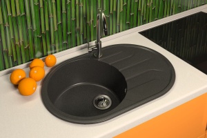 Мойка Лиана 760, черный СМс - 2