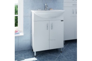 Тумба с раковиной Санта Сити 60 белый