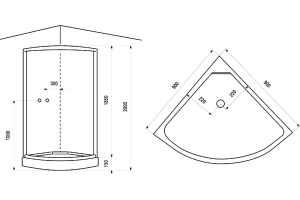 Душевая кабина Arcus  90x90 см (AS-100) - 2