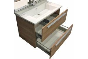 Тумба с раковиной Jacob Delafon Struktura 60 белая, с 2 ящиками - 3