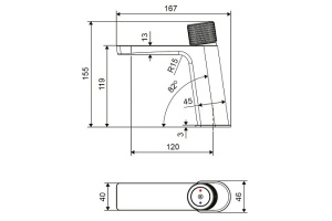Смеситель для раковины Excellent Krotos хром - 3