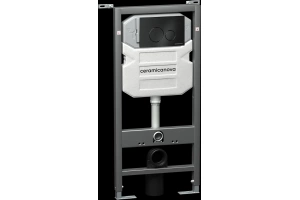 Система инсталляции для унитазов Ceramica Nova Envision с кнопкой Round черной матовой