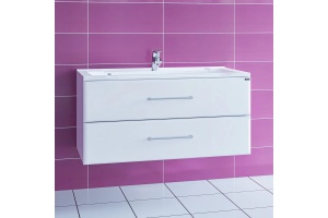 Тумба под раковину подвесная Санта Омега 100 белый - 3