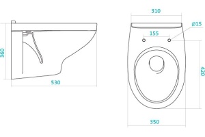 Унитаз подвесной Santek Бореаль 1WH302205 сиденье дюропласт, с микролифтом - 2