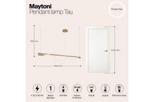 Подвесной светильник Maytoni Tau MOD166PL-L20G3K - 2