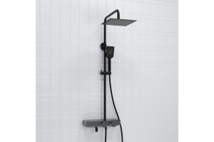 Душевая система WasserKraft 25 с термостатом черный матовый - 2