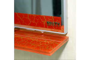 Джулия -105 Зеркало с полочкой 12 мм  КРАКОЛЕТ красный - 2