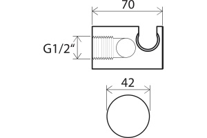 Шланговое подключение Ravak 706.00 держатель для душа - 2
