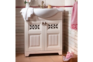 Мебель для ванной Бриклаер Кантри 80 бежевый дуб - 3