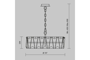 Подвесная люстра Maytoni Puntes MOD043PL-06G - 3