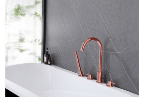 Смеситель на борт ванны Abber Wasser Kreis розовое золото - 2