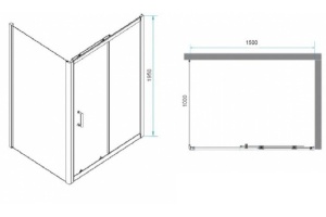 Душевой уголок RGW Passage PA-74 150x100 профиль хром стекло прозрачное - 3