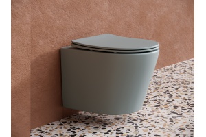 Унитаз подвесной Ceramica Nova Balearica Rimless CN6000MH антрацит матовый - 2