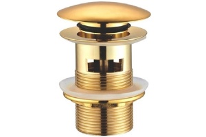 Донный клапан для раковины Ceramalux золото (RD011)