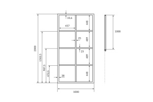 Душевая перегородка Excellent Fabrika 100 черная матовая - 3