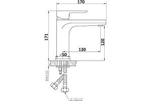Смеситель для раковины Agger Gorgeus хром - 2