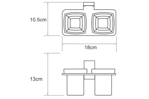 Lopau K-6028D Подстаканник двойной - 3