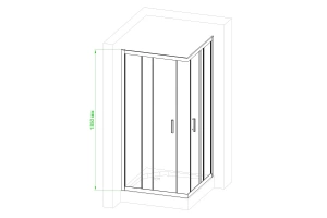 Душевой уголок Royal Bath 80х80 хром стекло прозрачное - 3