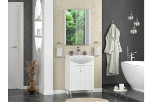 Тумба с раковиной Misty Изео 60 белая глянцевая - 3