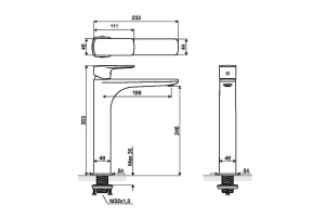 Смеситель для раковины Excellent Keria хром - 2