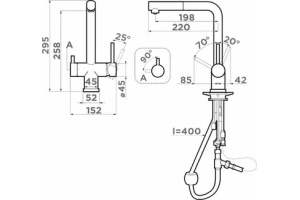 Смеситель для кухни Omoikiri Takamatsu-S GR leningrad grey - 2