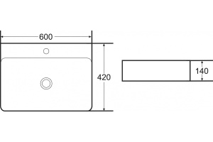Раковина накладная Armadi Art Vallessi Avangarde 60 белый - 3