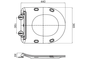 Сиденье для унитаза Cezares Stylus белый (CZR-2316-SC) - 2