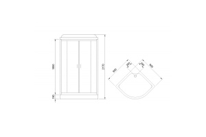 Душевая кабина Royal Bath 90х90 хром стекло прозрачное с гидромассажем - 2