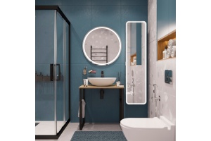 Мебель для ванной DIWO Элиста 80 светлое дерево, с раковиной Moduo 55 Leaf