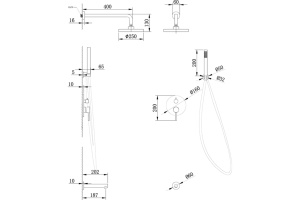 Душевая система Abber Emotion хром (AF8817) - 3