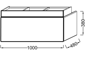 Тумба под раковину Jacob Delafon Terrace 48 см (EB1187-N23) - 3