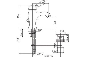 Смеситель Cezares Vintage VINTAGE-LSM1-01-Sw-N для раковины - 2