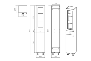 Шкаф-пенал Misty Урал 35 L - 3