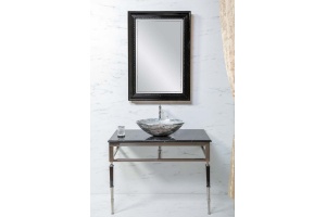 Консоль под раковину Armadi Art Vogue 100 хром - черный - 3